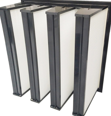 600 Pa Multipurpose V Bank Filter Element ABS Fiberglass Frame