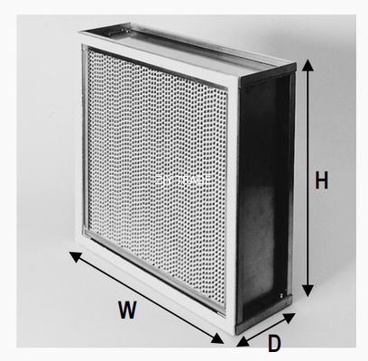 Glassfiber High Temperature HEPA Filter With SS Frame And Alluminum Separators