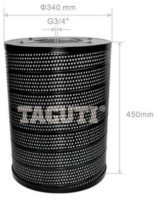 340x450mm Wire Cut EDM Filter 35007724 H342090 Dual Flow Central Thread