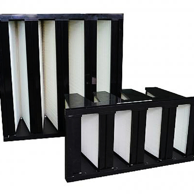 Galvanized Steel V Bank Filter Multi Layer For Gas Turbine Engines