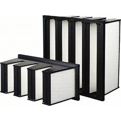 Galvanized Steel V Bank Filter Multi Layer For Gas Turbine Engines