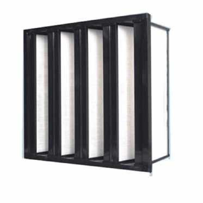 Glassfiber HEPA V Type Filter , Air Conditioning V Bank Air Filters