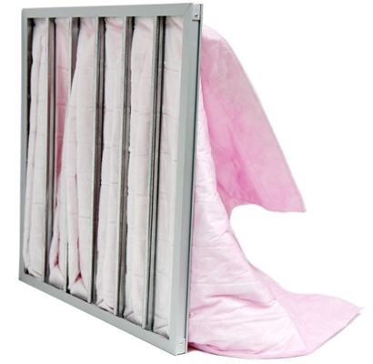 Synthetic Fiber Pocket Air Filter EPDM Gasket M6 With Clapboard