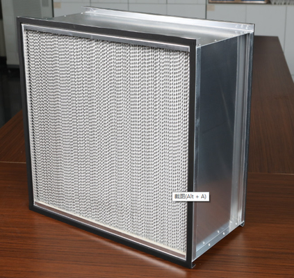 Practical Aluminum Foil HEPA 14 Filter , Anticorrosive Mini Pleat HEPA Filter