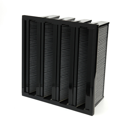 Chemical HEPA V Bank Filter Carbon Activated ABS Plastic Frame
