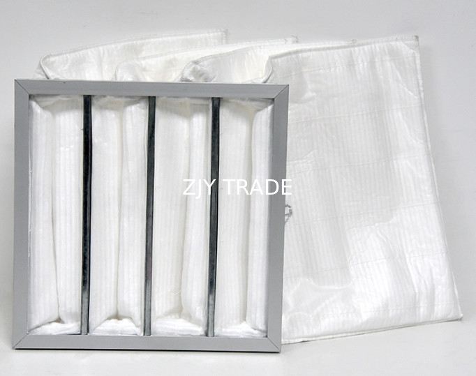 450PA Chemical Pocket Bag Filter , Pharmaceutical Bag Air Filters