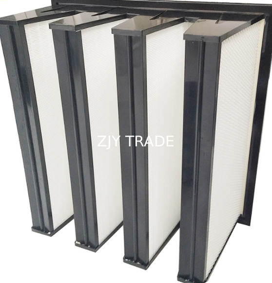 600 Pa Multipurpose V Bank Filter Element ABS Fiberglass Frame